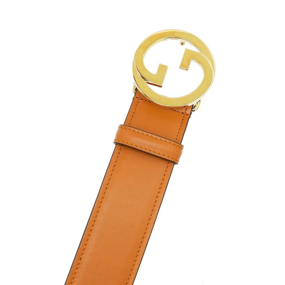 Gucci Tan Interlocking G Blondie Wide Belt 30 Size 80 / 32 - Picture 2 of 4